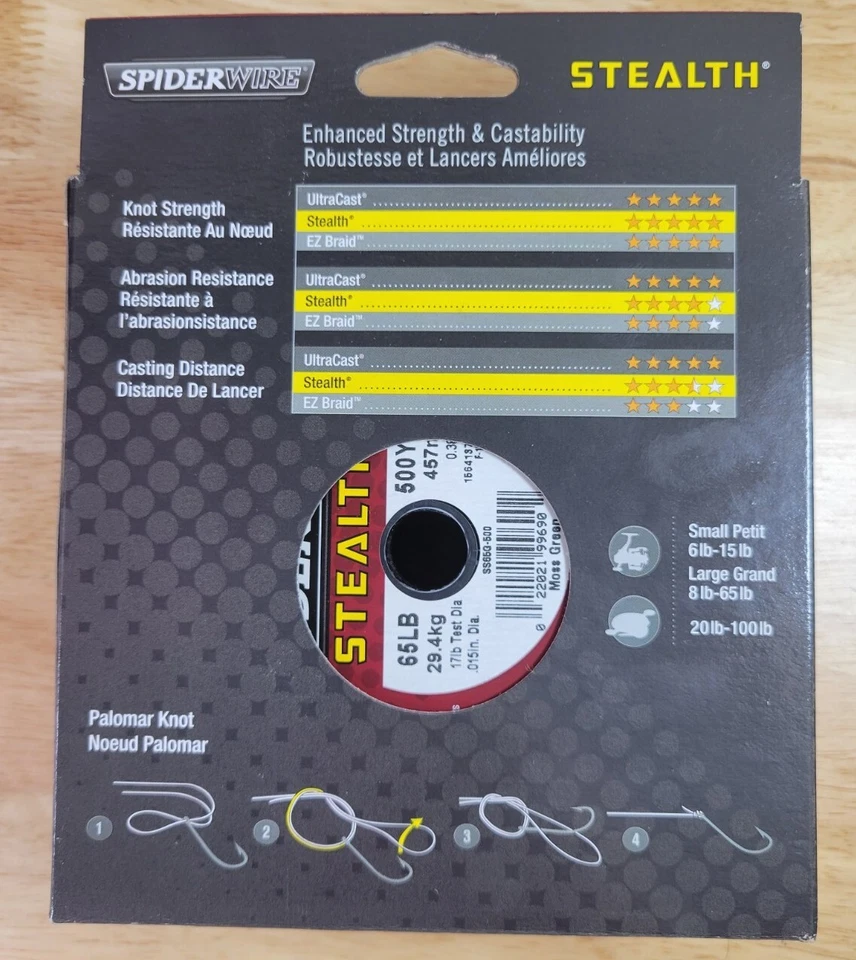 SPIDERWIRE STEALTH TRENZA MUSGO VERDE 65lb/500yd MEJORA RESISTENCIA Y FUNDICIÓN🔥 Foto 2 de 4