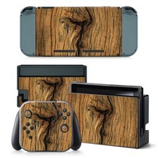 Nintendo Switch Skin Design Foils Sticker Protective Foils Set - Old Wood Motif