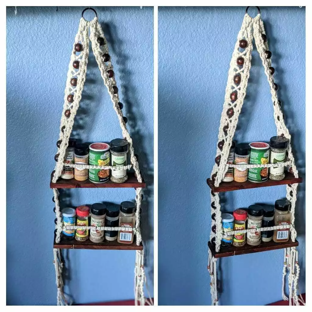 Macrame spice rack hot sale