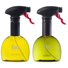 Set of 2 Evo Mini Non Aerosol Oil Sprayer Bottles 8oz Yellow Green