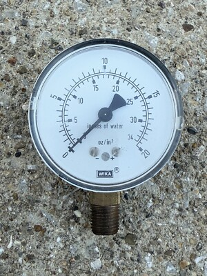 #ad #ad WIKA Gauge 0 34 IN Water 1 4quot; NPT 2 3 8” Face $12.99
