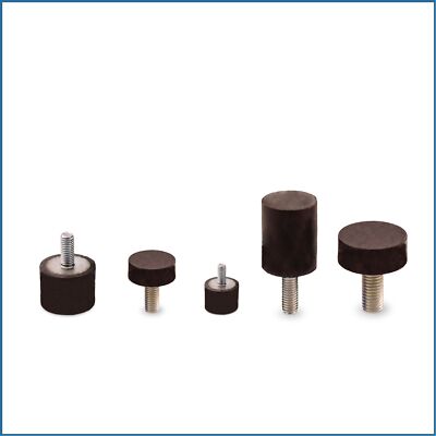 Gummipuffer Typ D Ø6-200mm M3-M20 in Hart, Mittel oder Weich Silentblock