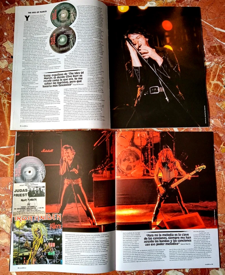 IRON MAIDEN ESPECIAL KILLERS SPANISH MAGAZINE + 2 FOLD POSTERS COMPLETE - Imagen 4 de 4