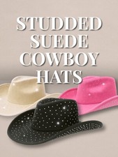 Studded Suede Cowboy Hat