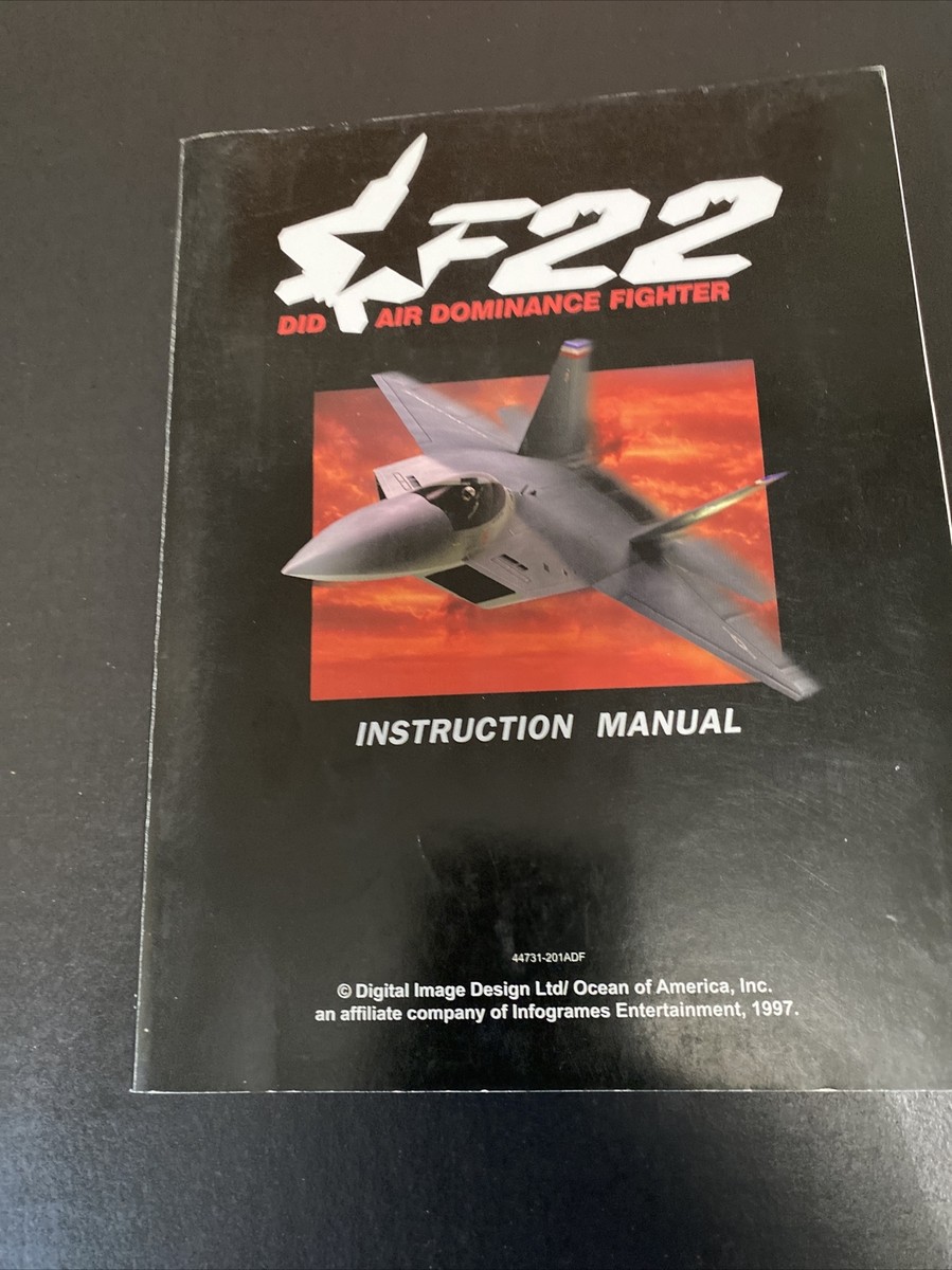 F22 DID Air Dominance Fighter Vintage PC Computer Game F22 DID Air Dominance Fighter Vintage PC Computer Game