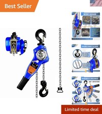 Versatile 10FT Manual Chain Hoist – 1650LBS Capacity for Construction Use