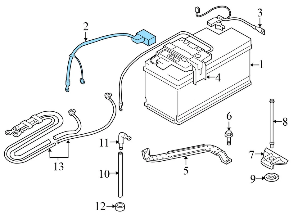 BMW 328I XDRIVE E90 LCI 2009-2012 - Cable de batería positivo (+) 9217031 Foto 3 de 4