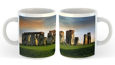 11 Unzen Keramiktasse - Weltzeichen - Stonehenge England - Reisegeschenk
