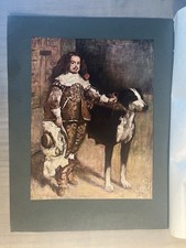 Portrait of a Buffoon / Dwarf with a Dog by Diego Velasquez - 1905 Art Print