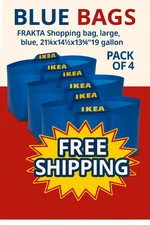 IKEA 172.283.40 Reusable Shopping Bag 19 Gallon - Blue (4 Pack)