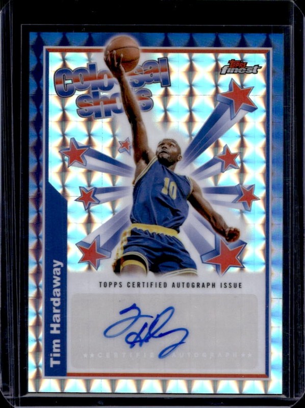 2024-25 Topps Finest Tim Hardaway Colossal Shots Auto Geometric #BSA-THA