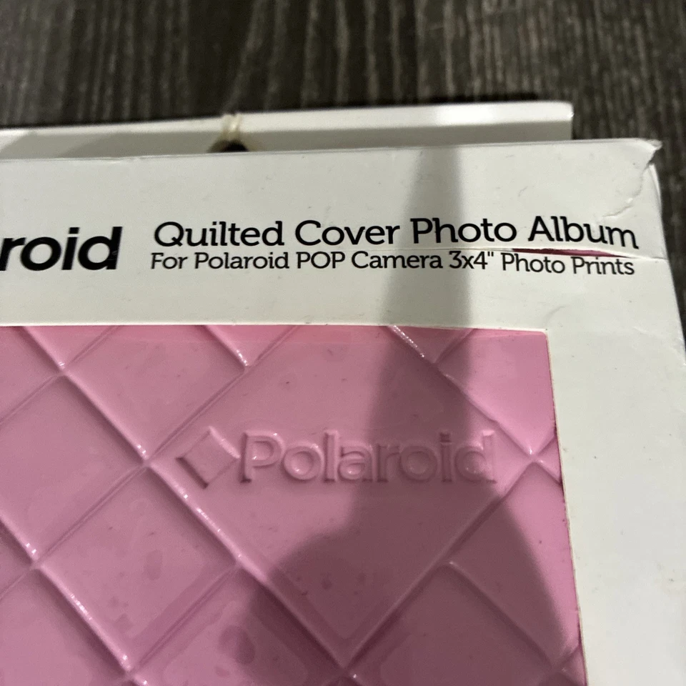 "Álbum de fotos con cubierta acolchada rosa Polaroid cámara POP 3x4"" premium nuevo 64 bolsillos" Foto 2 de 4