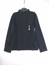 Raceday Classics Mens Med Color Black Long Sleeve Button Up Collared Shirt NWT