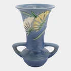 Roseville Freesia Blue 1945 Vintage Art Pottery Ceramic Vase 124-9