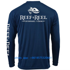 Reef&Reel Men Fishing Long Sleeve Shirt Outdoor Activities Hiking Fishing Sun Pr