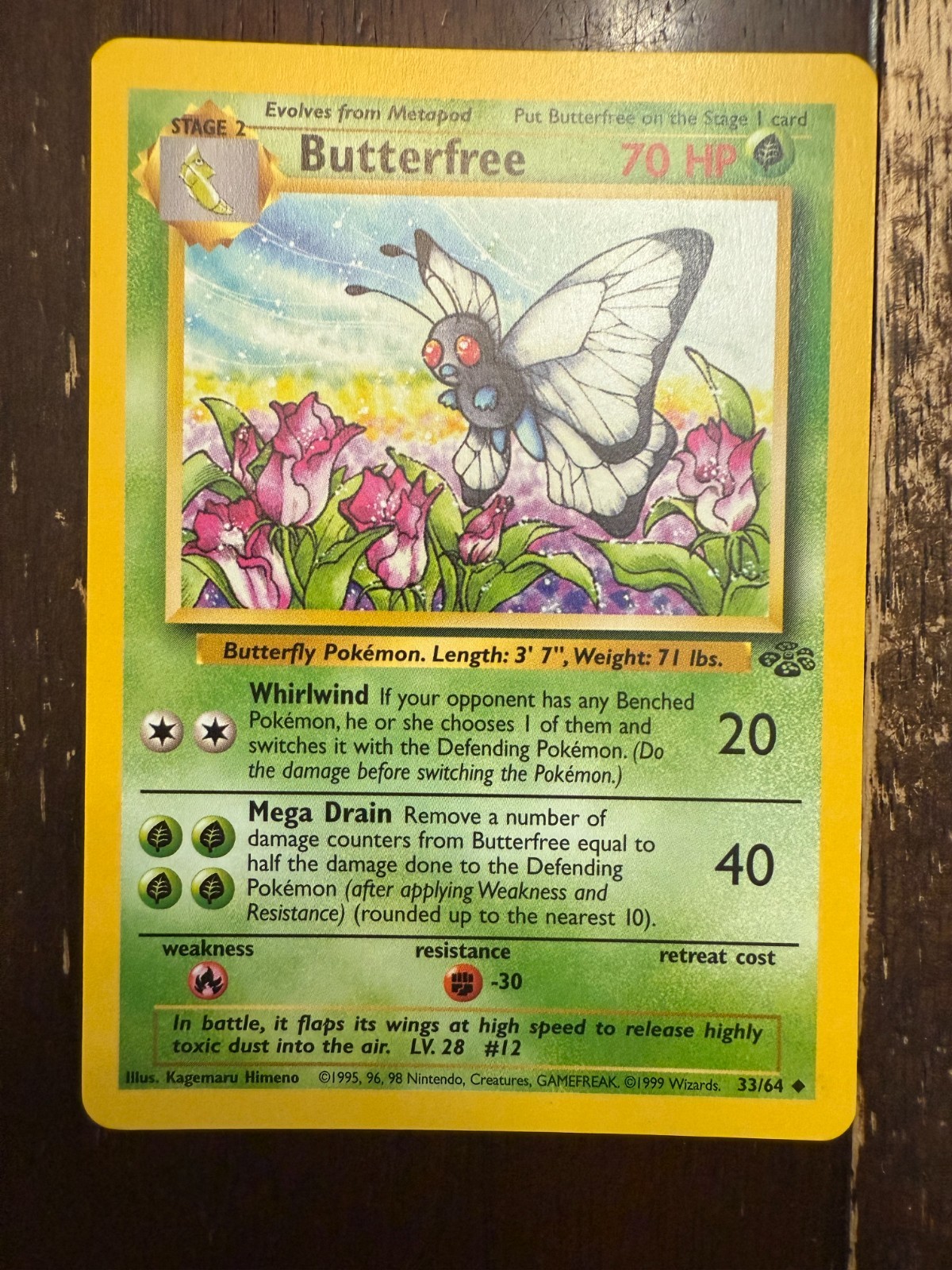 BUTTERFREE - 33/64 - Jungle - Pokemon Card - NM