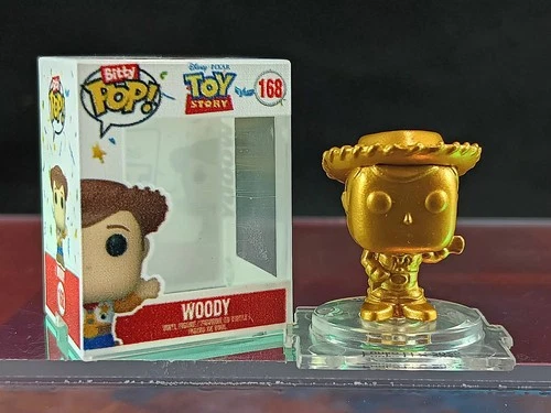 Bitty Pop! GOLD WOODY Funko 1" Figure Pixar Toy Story