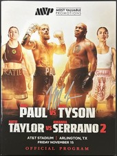 Mike Tyson vs Jake Paul Signed Fight Program JSA  WB913294 Authenticated