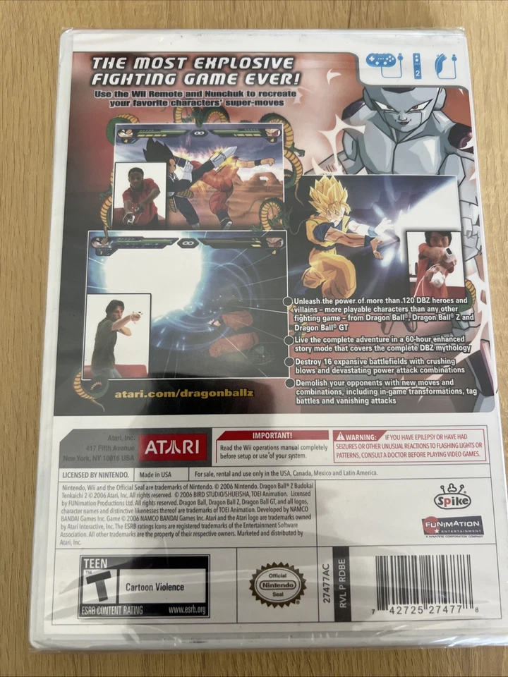 Dragon Ball Z: Budokai Tenkaichi 2 Nintendo Wii, 2006. New In Original Package - Image 2 of 3
