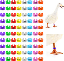 80 Pcs 20mm Chicken Leg Bands, 8 Colors 01-80 Numbered Duck Leg Rings Identif...