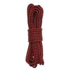 11 Yard Leather Cord, 5.5mm Round Braided Leather Strips, Black Red