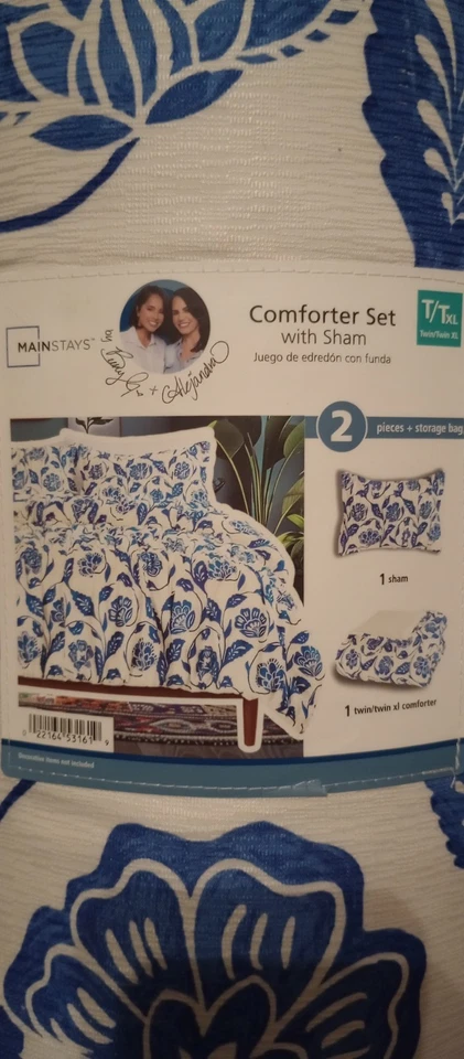 Edredón y farsa doble/doble XL nuevo en bolsa de transporte bonito patrón floral Foto 2 de 3