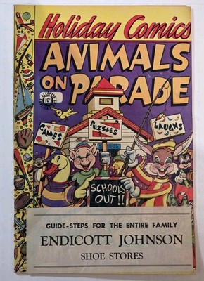 Holiday Comics Animals on Parade #4 FN- LB Cole Cover 1951 Golden Age, Mid Grade