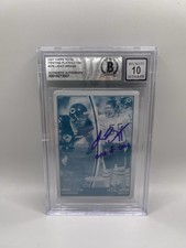 Lance Briggs Signed 2007 Topps Total #1/1 Plate Card Beckett Grade 10 Auto