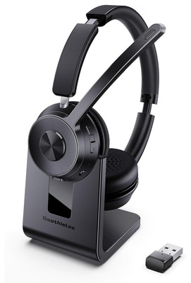Wireless Headset Bluetooth Headset with Noise Canceling Microphone Mic Mute 