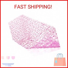 TEESHLY Bath Tub and Shower Mats, Non-Slip Pebble 35 x 16 Inches Machine Washabl