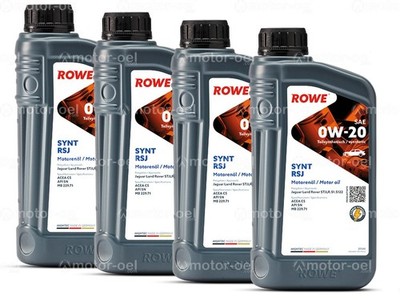 4 Liter (4x1L) ROWE HIGHTEC SYNT RSJ SAE 0W-20