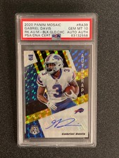 2020 GABRIEL DAVIS PANINI MOSAIC ROOKIE BLACK GOLD CHOICE AUTO  /8 - PSA 10
