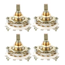 4Pcs 12Pin 2P5T 2 Pole 5 Position Selectable Single Deck Selector Rotary Switch