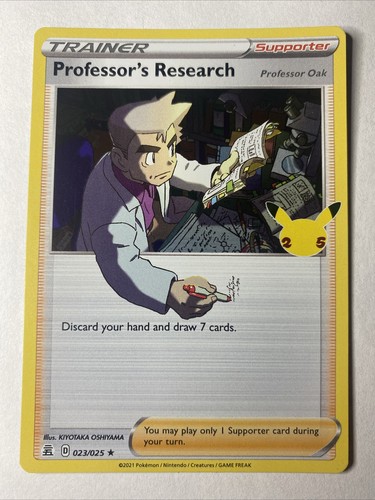 Professor's Research 23/25 - Holo Rare Celebrations NM/MT Pokémon Prof Oak