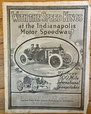 #ad #ad 1914 Indianapolis 500 Delage Sears Roebuck Automotive Parts Catalog Vintage ORIG $595.00