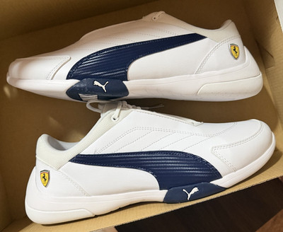 BRAND NEW Ferrari x Puma Men's Kart Cat 3 White/Navy SIZE 8.5