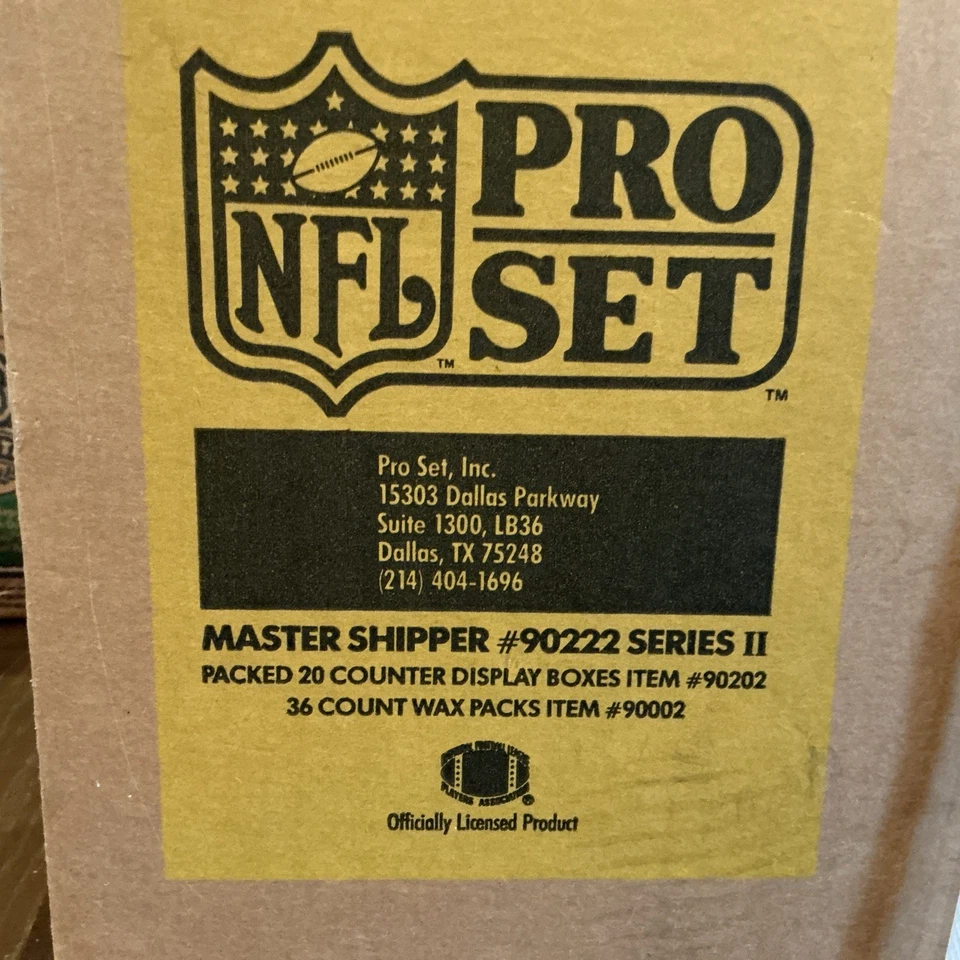 Estuche de fútbol americano Pro Set 1990 (serie 2) (20 cajas) (Emmitt Smith) sellado de fábrica Foto 2 de 4