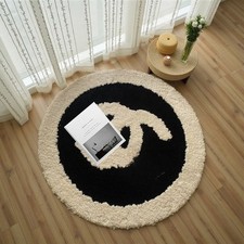 Small Fragrance Style Rug Simple Bedroom Mat Home Living Room Round Floor Mat