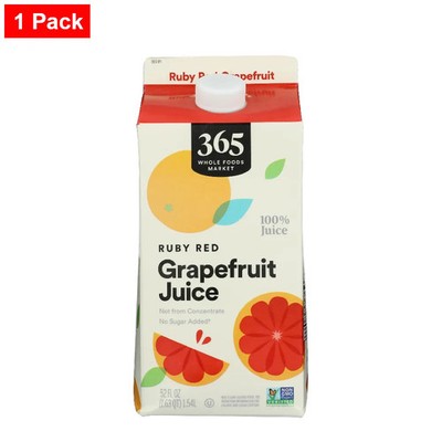 365 By WFM, Ruby Red Grapefruit Juice, 52 Fl Oz - 1 Pack