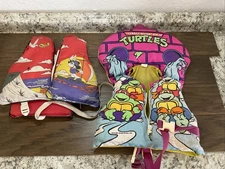 Vintage 1990s Life Jacket Mickey Mouse Childs Life Vest Ninja Turtles Used