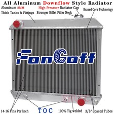 DPI284 3 Row Aluminum Radiator For 1963-1966 Chevy C/K C10 C20 C30 Pickup V8