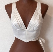 Princess Polly Women's Peppermayo Love Bustier Corset Top Sz 6 Ivory White Y2K