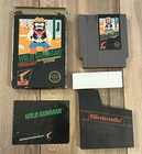 Wild Gunman (Nintendo NES, 1985) 5-Screw Unpunched Hangtab Complete BLACK BOX
