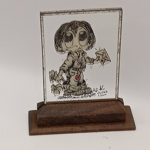 LEONARD CREATIONS Valentine Glass Card Heart Love Mail Boy Judee Lynn Decor Art