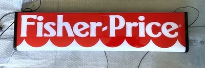 Rare  Fisher-Price Toys Display Sign With Light  Excellent Store Display Light