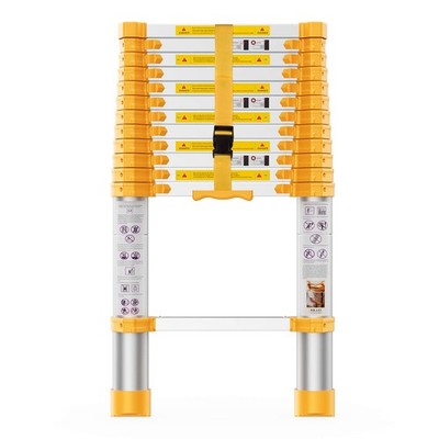 Telescoping Extension Ladder 12.5FT Heavy Duty Upgrade,Aluminum Telescopic La...
