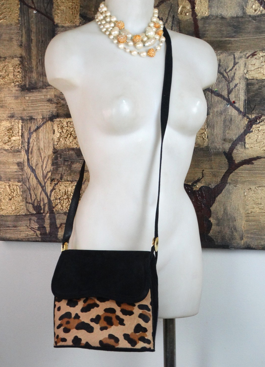 STUART WEITZMAN Countess Leopard Calf Ponyhair Bl… - image 4