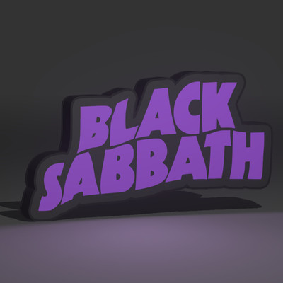 Black Sabbath Wandleuchte LED Licht Schild USB Logo Man Cave Musik Ozzy