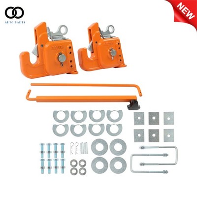 Orange Category 2 Tractor Implement Quick Change Hitch W/ Stabilizer Hardware