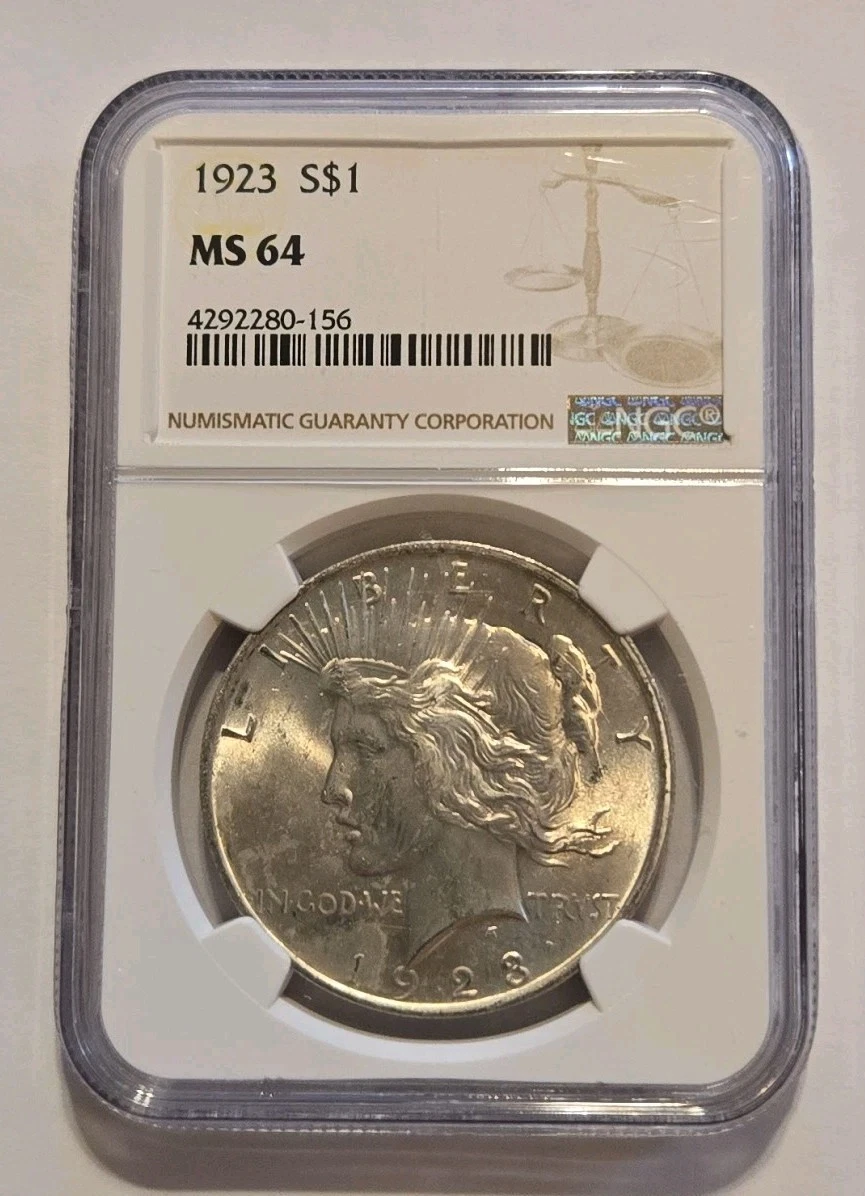 MS 64 Graded 1923 Year Peace Dollars (1921-1935) for sale | eBay